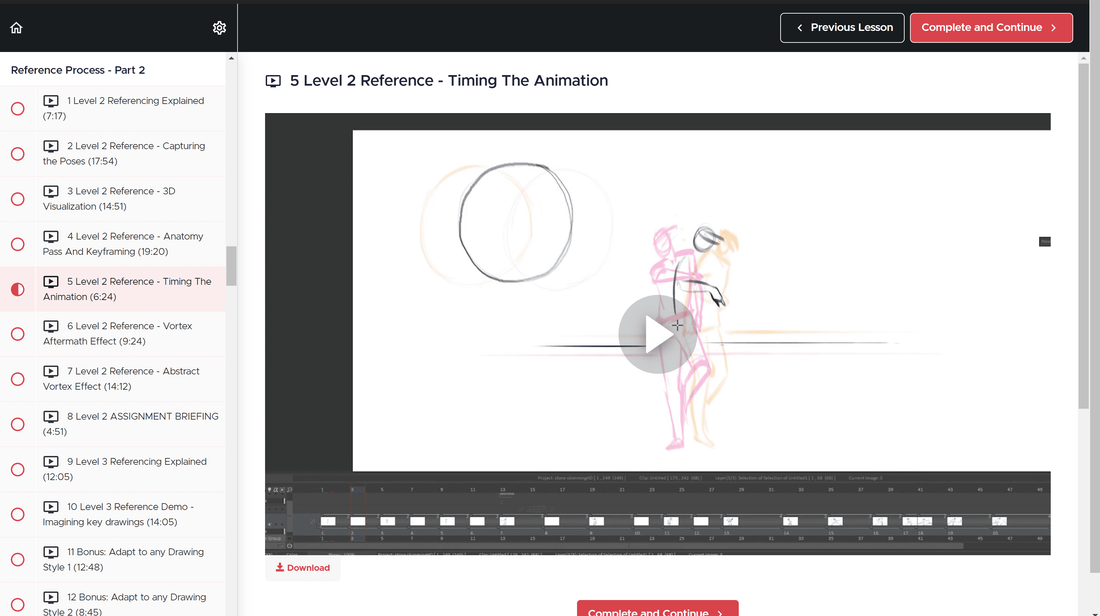 Reference Process course sample lesson screenshot